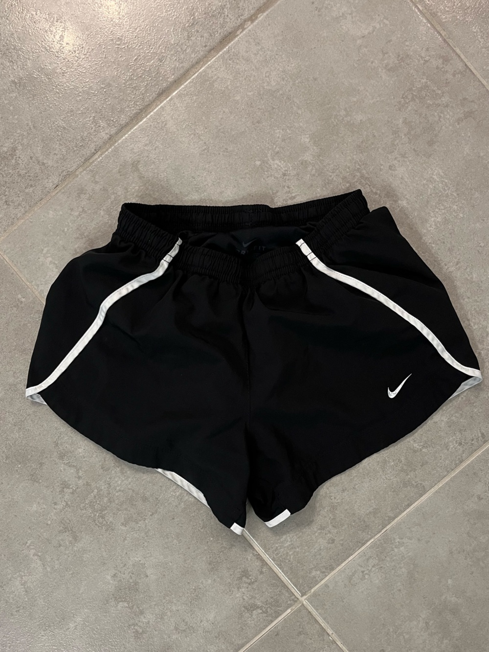 Girls black Nike dri-fit shorts. Girls size medium.